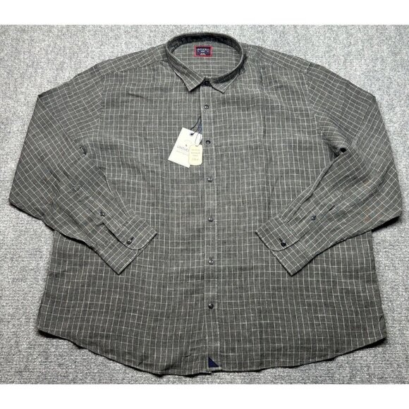UNTUCKit Chauvin WF Shirt Mens 3XLC Gray 100% Linen Long Sleeve Button Up New - Picture 1 of 9